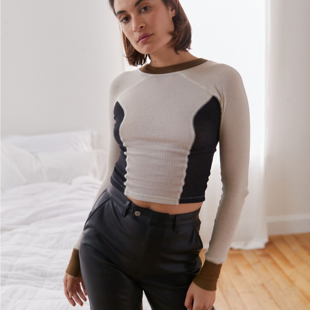 Urban Outfitters/Out from Under Colorblock Longsleeve crop top
